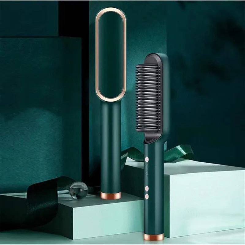 Electric PTC heat straightening brush